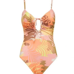 Sanctuary Camo Palms Scoop Neck Monokini Multi